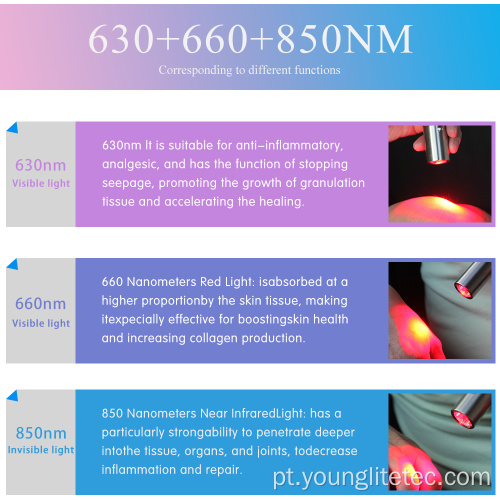 Luz de terapia LED para a máquina de beleza de rejuvenescimento da pele